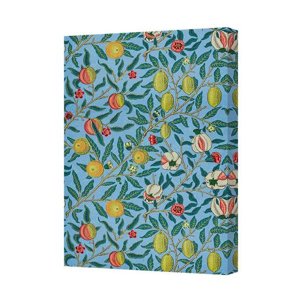 Benjamin Tate Design Blue Fruit Pattern Canvas Wall Art Botanical Print