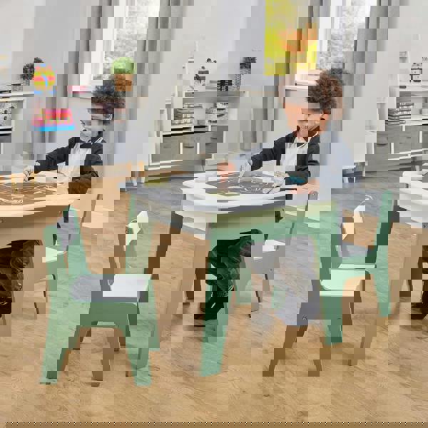 Liberty House Toys Kids 4-in-1 Play Table and Two Chairs Set