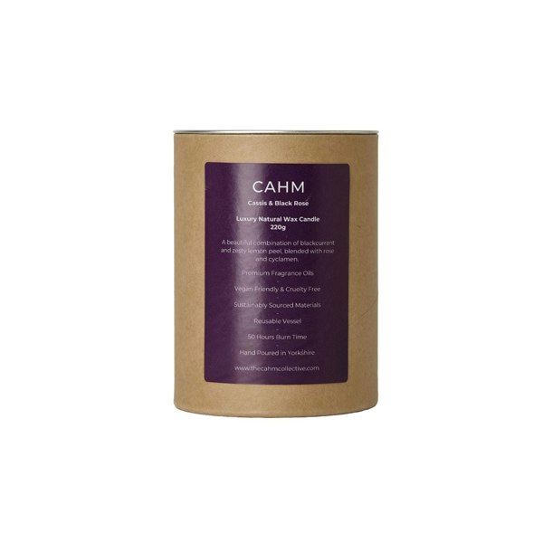 CAHM Cassis & Black Rose Candle - Amber