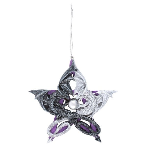 Serano Pentagram Dragon Hanging Ornament by Anne Stokes