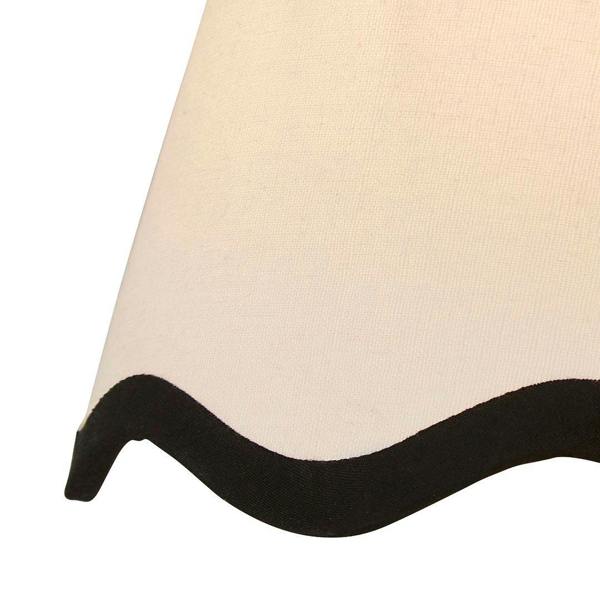 Pagazzi Lighting Ripple Candle Shade Off White/Black 15Cm