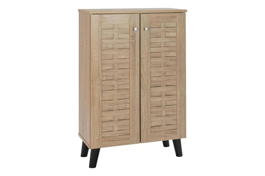 Timber Art Design Modern Shoe Storage Cabinet 2 Doors Footwear Stand Rack Unit Cupboard