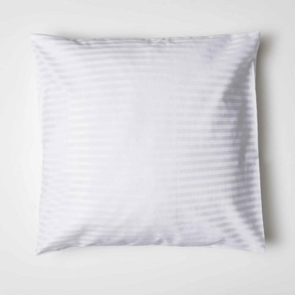Belledorm 540 Thread Count Satin Stripe Continental Pillowcase - White