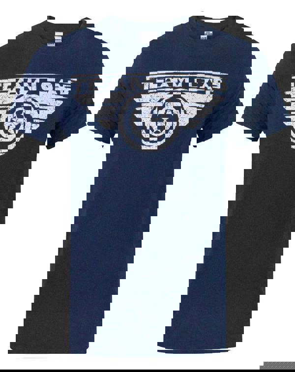 Marvel Mens Blue Captain America - Team Cap Slogan Short Sleeved T-Shirt