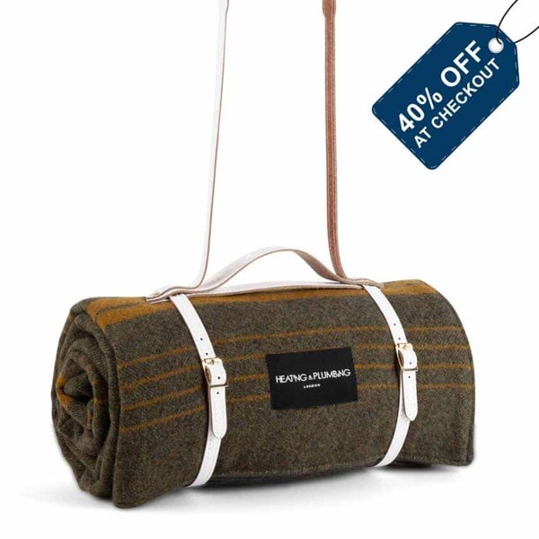 Heating & Plumbing London The Wool & Wax Edition Picnic Blanket - Country Orange