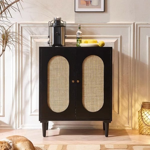 Beatrix Retro Rattan Sideboard - decor sideboard