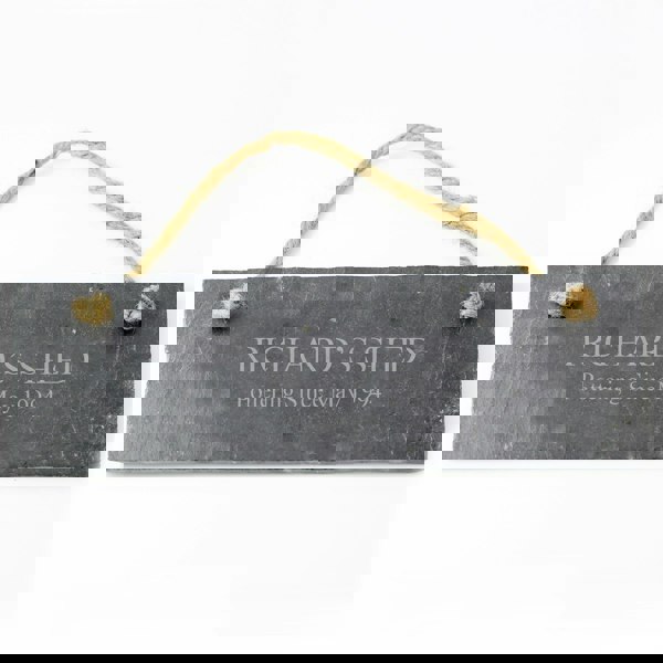 Personalised Memento Company Personalised Engraved Hanging Slate Plaque