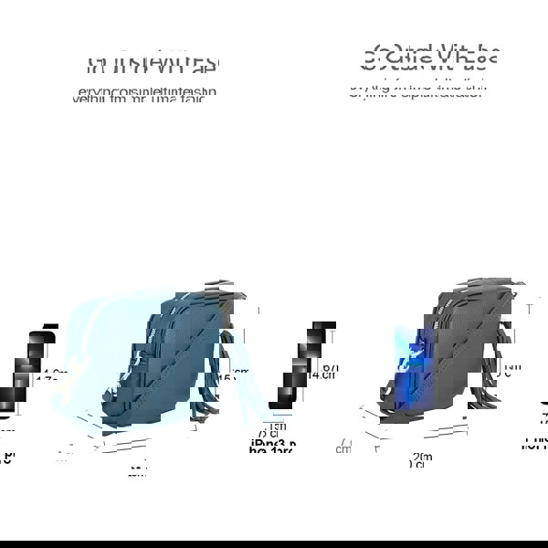 Kitise Tassel Charm Genuine Italian Leather Camera Handbag Crossbody Bag