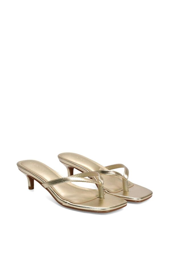 XY LONDON Slip On Flip Flop Kitten Heel Mule Heeled Sandals
