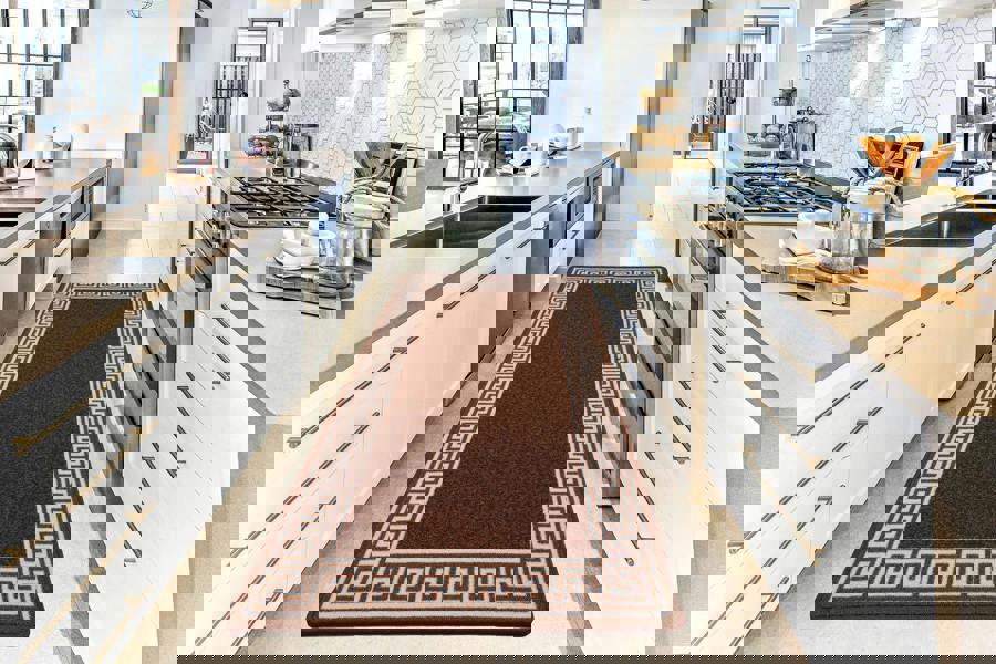 Greekey Gel Mat - Brown Cream