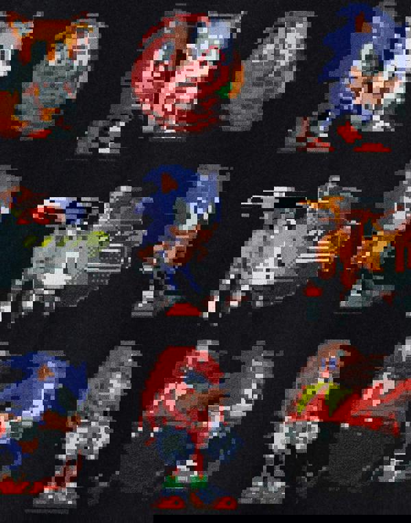 Sonic the Hedgehog Boys Black Game Over Short Sleeved T-Shirt