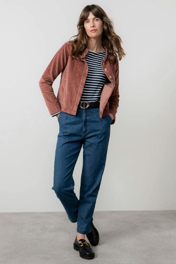 Lily & Me Rene Stretch Jumbo Cord Jacket Antique Rose