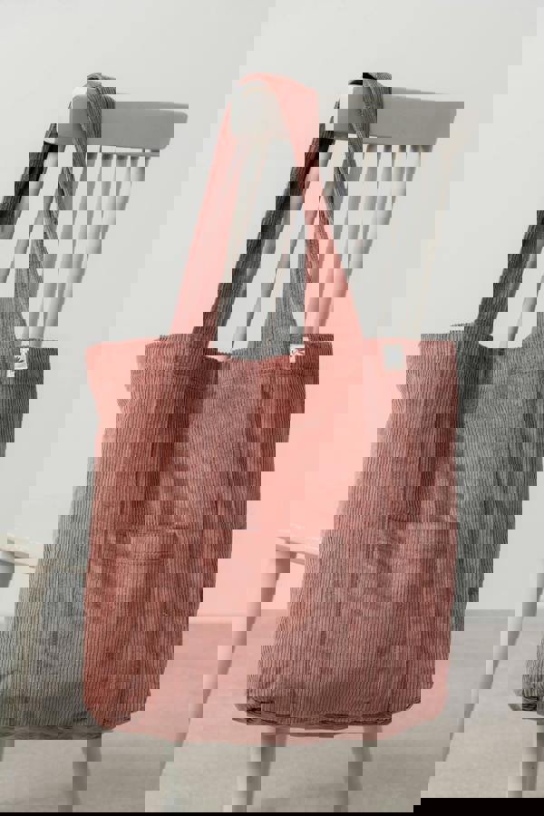 Jumbo Cord Tote Bag Chocolate Chocolate | Lily and Me Clothing