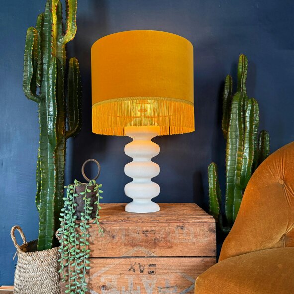 Love Frankie Large Pebble Table Lamp In Cream