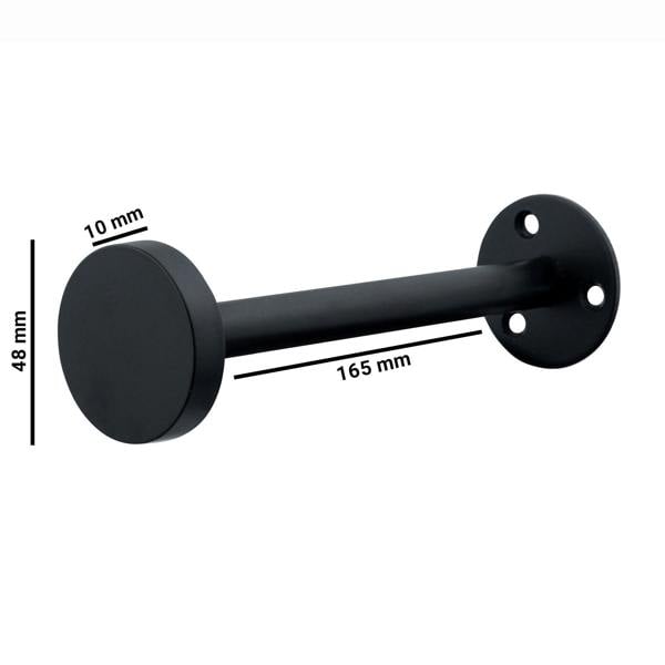 A.Unique Home Pair of Stud End Metal Holdbacks (Pair of Holdbacks) - Matte Black