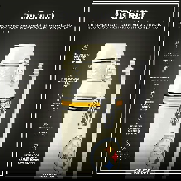 ION8 NFL x ION8 Insulated Steel Water Bottle, NFL Steelers, 750ml (24oz)