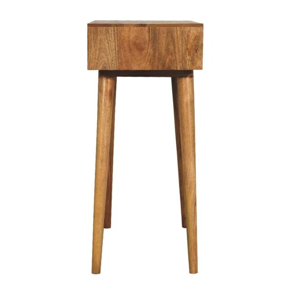 Artisan Furniture Solid Wood Mini Oak-ish Dressing Table, 4 Storage Compartments, Brown