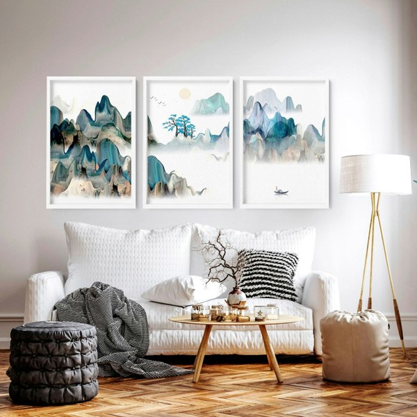 Japan art prints | set of 3 wall art prints for living room