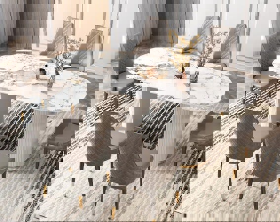 A Set of 2 Costanza Matching Dining Chairs, Grey For Clearance-Weilai Concept-Weilai Concept