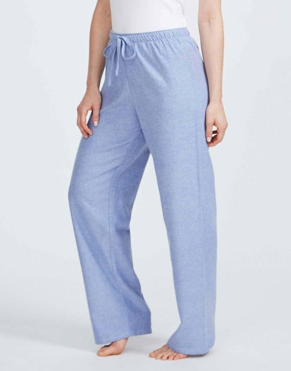 British Boxers Women's Brushed Cotton Pyjama Trousers – Staffordshire Blue Herringbone