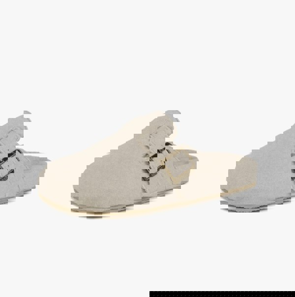 Totes Isotoner FELT CLOG Womens Clog Mule Slippers Oatmeal