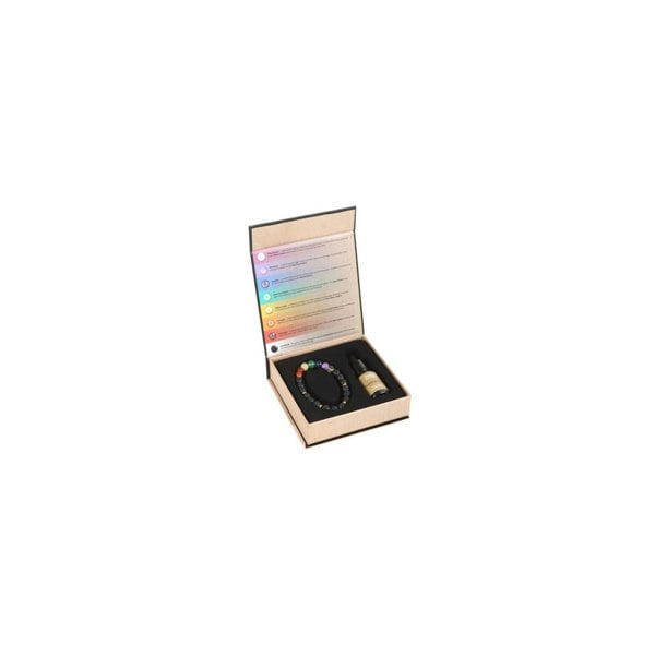 Serano Seven Chakra Mixed Gemstone Essential Oil Bracelet