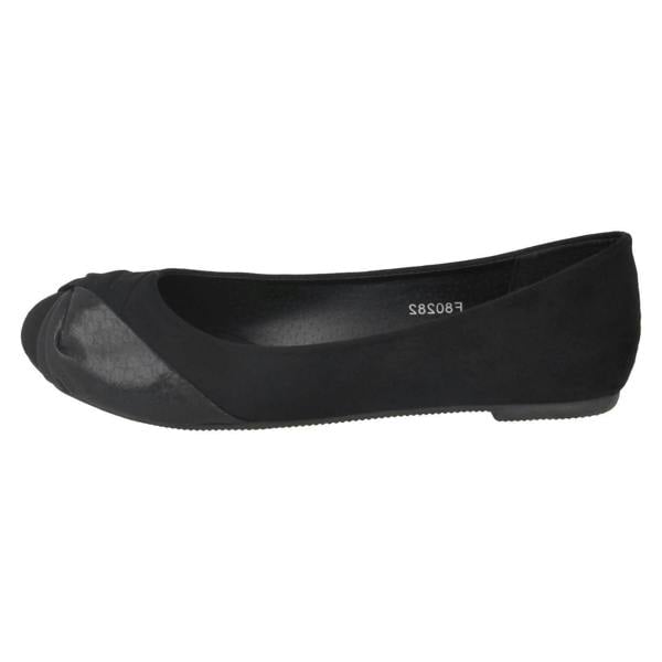 Spot On Ladies Spot On Twist Vamp Ballerinas