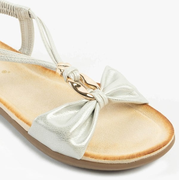 Dr Keller JAN Womens Sandals White Metallic