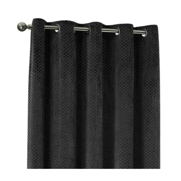 Furn Neptune Velvet Eyelet Curtains - Charcoal