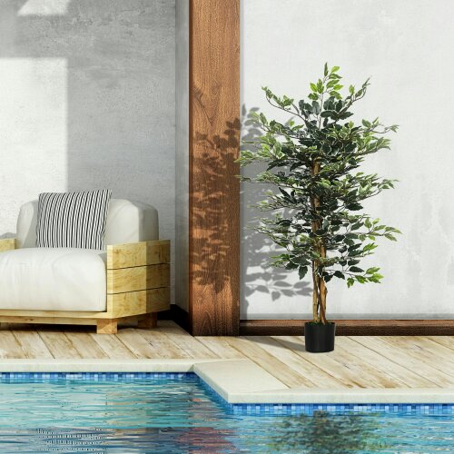 Wyld Haus Diraco Set Of 2 Artificial Ficus Style Trees For Indoor Decorative Use
