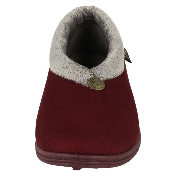 Rosebank Ladies Rosebank Memory Foam Wedge Heeled Slippers Sandra