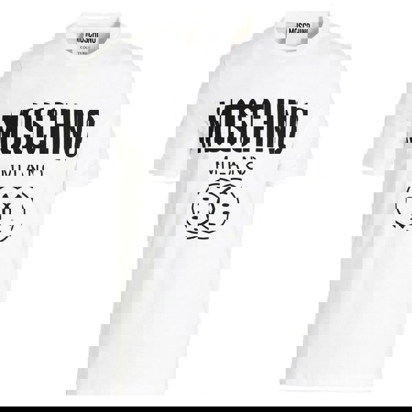 Moschino Double Smiley Logo White T-Shirt