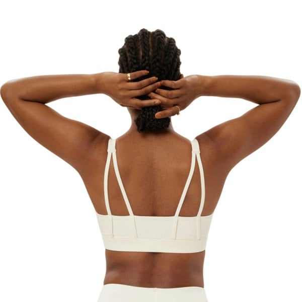 Girlfriend Collective Womens/Ladies Andy Split Strap Sports Bra - Ivory