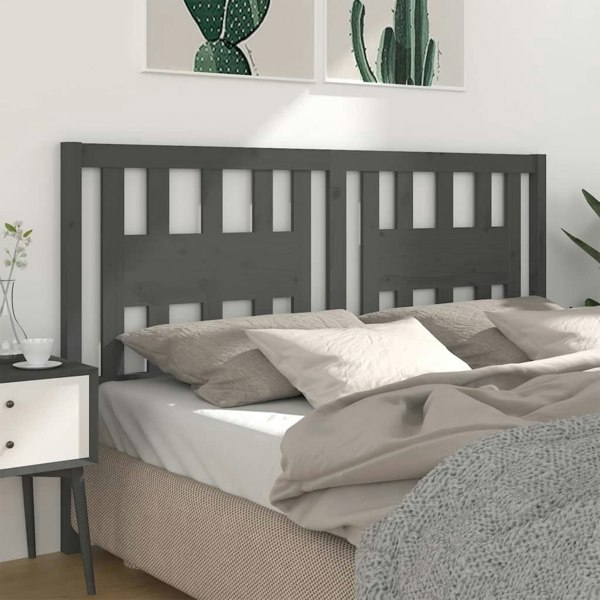 Berkfield Headboard Grey 126x4x100 cm Solid Wood Pine