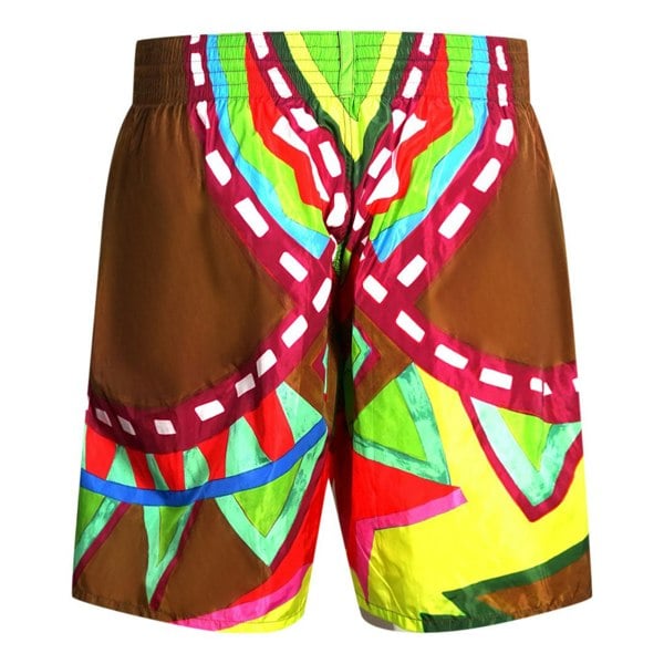 Dsquared2 Colourful Abstract Design Swim Shorts - Brown