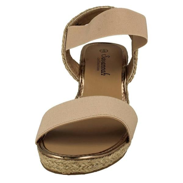 Savannah Womens Savannah Slip On Wedge Heeled Sandal F2297