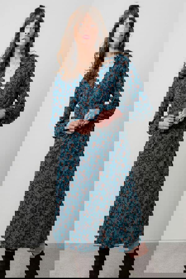 Hazel Crossover Jersey Dress Navy | Lily and Me Clothing