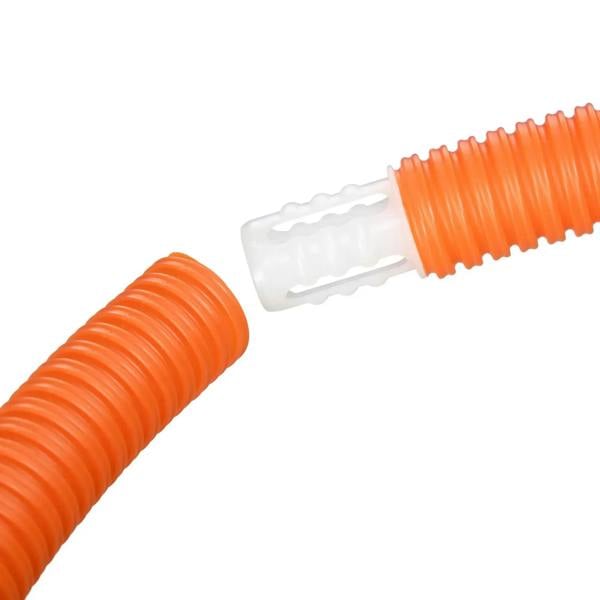 Orange ribbed agility connector pieces with white plastic base parts