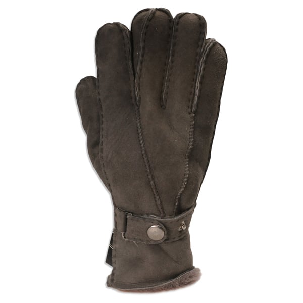 Nordvek Mens Sheepksin Gloves With Buckle Strap