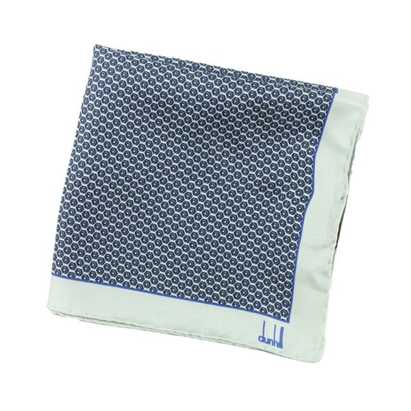 Dunhill mulberry silk pocket square Luxurious silk with a hexbolt pattern