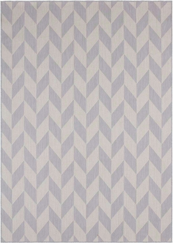 Grey Chevron Outdoor Rug for Garden | The Rugs