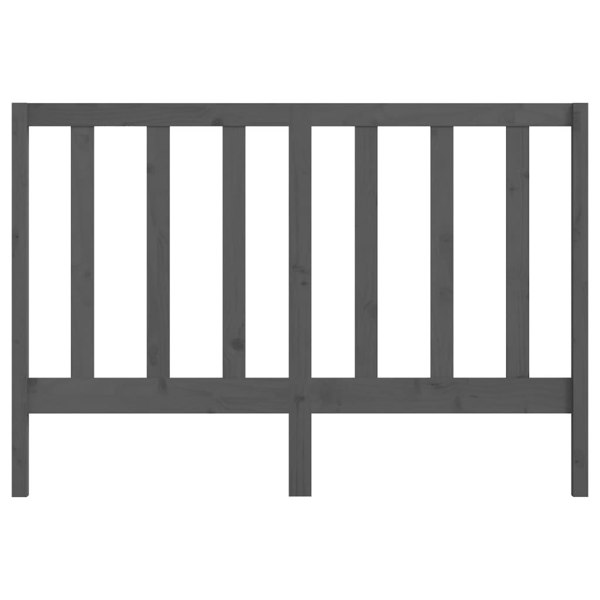 Berkfield Bed Headboard Grey 126x4x100 cm Solid Wood Pine