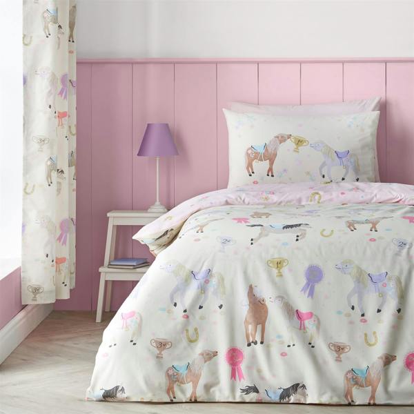 Happy Horses Cream Duvet Cover Set