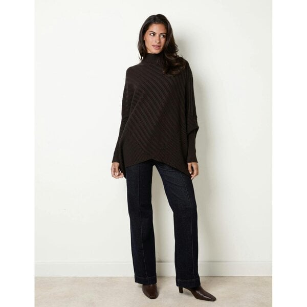 Blue Vanilla Poncho-Style Jumper