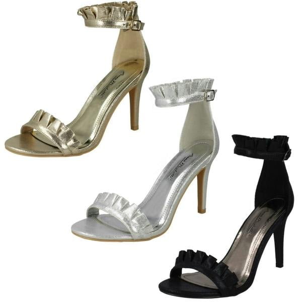 Anne Michelle Ladies Anne Michelle Ruffle Ankle Strap Sandals
