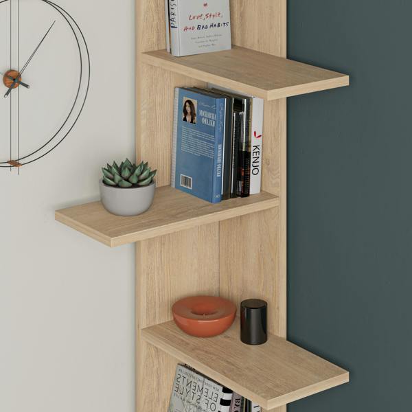 Decortie Saso Modern Corner Bookcase Display Unit Medium 141(H)cm