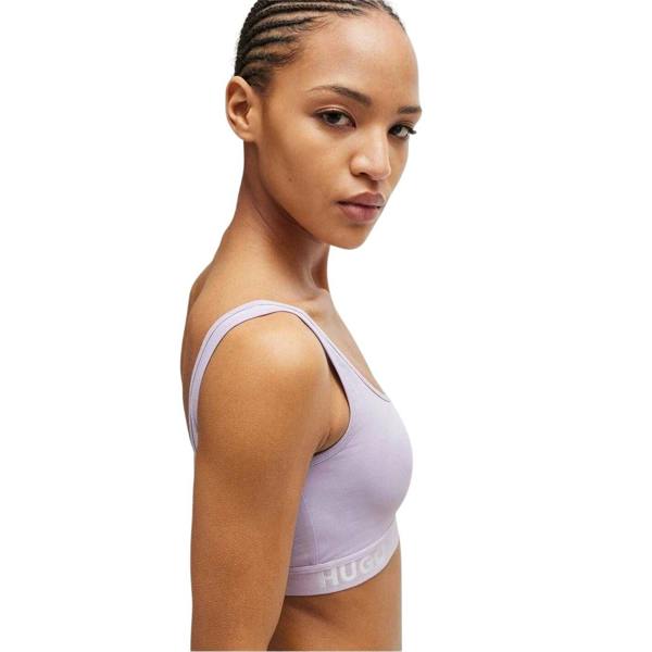 Hugo Womens/Ladies Sporty Cotton Jersey Bralette - Purple - 
