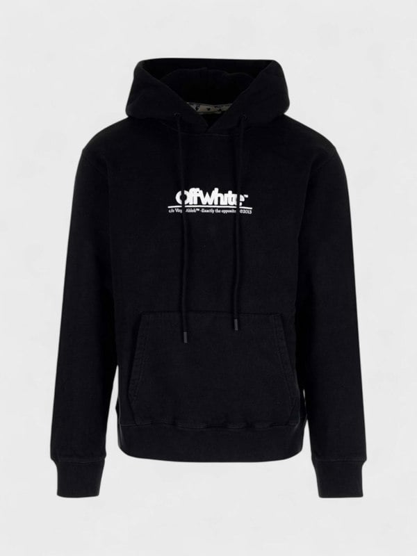 Off-White Chunky Logo Slim Hoodie Black White