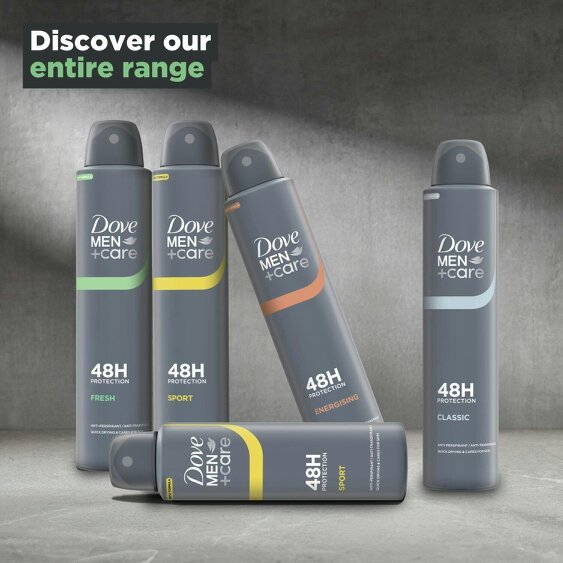 Dove Men+Care Antiperspirant Deodorant Fresh 3x200ml, 48H Sweat Protection