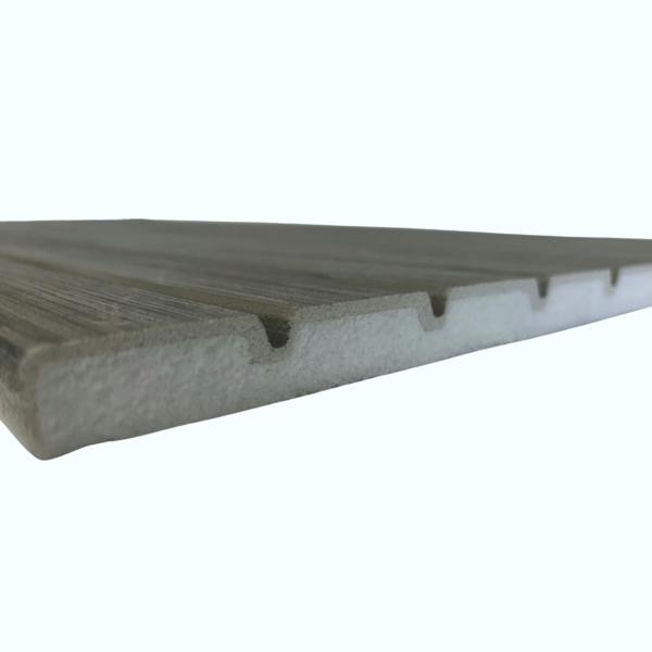 Wallsupply UltraLight Linari Wood Effect HD Printed 3D Slat Wall Panels EPS, 4pc 2.3m², Natural Grey
